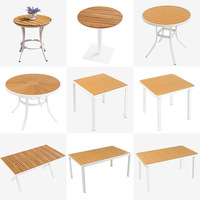 Ensemble table et chaises d'extérieur blancs pour villas, cafés, salons de thé, balcons, cours – Table d'extérieur en alliage d'aluminium antirouille