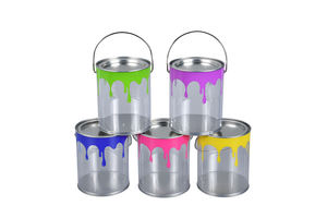 Seau à popcorn cylindrique transparent sur mesure avec couvercle, taille 170*190mm - Product Image 2