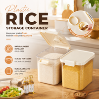 Big Nordic Style Plastic Rice Storage Container Home Use Large 20-Pound Sealed Moisture-Proof Insect-Proof Grain Box