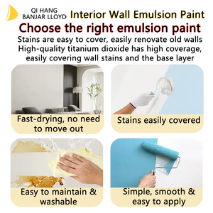 Sơn <span class=keywords><strong>Latex</strong></span> Acrylic sơn lỏng độ bám dính cao trong nhà sử dụng mờ không vị trắng sạch mùi tự đánh răng sơn tường nội thất - Product Image 4
