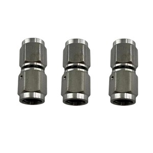 Haofa AN3 Raccord réducteur en acier inoxydable à double filetage interne 0 degré pour conduite de frein - Product Image 1