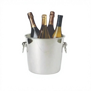 Wine <b>Bucket</b> with Ring Handle <b>Champagne</b> <b>Bucket</b> for Wine Chiller Uses Low Prices Buy Stainless Steel Straight - Product Image 6