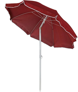 Sombrilla de playa roja para exteriores con función de inclinación y sombrilla de playa para exteriores - Product Image 3