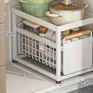 High Quality Wholesale <strong>Cheap</strong> Lift Flat Basket <strong>Cabinet</strong> Kitchen Counter Basket <strong>Pantry</strong> <strong>Cabinet</strong> Organization - Product Image 6