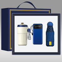 Logo de l'entreprise personnalisé de luxe Mug Power Bank avec support de téléphone Mini parapluie-Ensemble cadeau promotionnel de qualité supérieure
