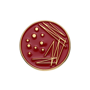 Al por mayor: Pines de metal de dibujos animados, creativos, bonitos, geométricos, redondos, con símbolo de constelación, tipo broche/emblema, de esmalte rojo, para decoración de ropa - Product Image 1