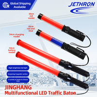 Bâton de signalisation routière multifonction rechargeable, bâton lumineux LED clignotant, lumière stroboscopique rouge et bleue, avertissement réfléchissant