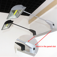 Projecteur LED à bras long réglable à clipser, éclairage COB pour stand d'exposition, éclairage de stand d'exposition, éclairage de salon professionnel