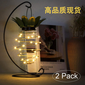 Solar Pineapple <b>Light</b> <b>Led</b> Copper <b>Wire</b> Iron Art Outdoor Spring Coil Decorative Lamp Ip54 12V 2700K Warm White - Product Image 4