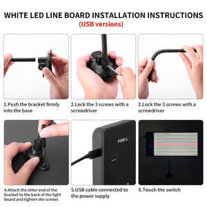 Panneau de détection de bosses en plastique avec LED, réflecteur lumineux et ligne 3M pour la réparation de bosses de voiture, noir - Product Image 6