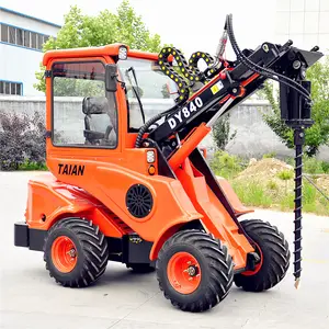 Kleine Size Tuin Loader DY840 Gelede Mini Wiellader Met Trencher