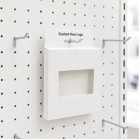 Boîte en carton pliable blanche personnalisée avec fenêtre transparente, fente Euro et trou de suspension, impression CMJN pour emballage de détail d'électronique