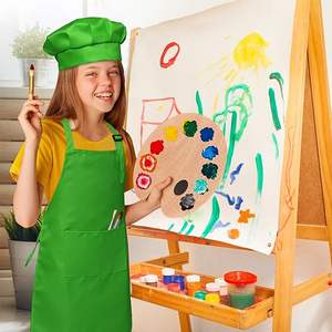 <span class=keywords><strong>Delantal</strong></span> <span class=keywords><strong>de</strong></span> colores personalizado <span class=keywords><strong>para</strong></span> niños y niñas, <span class=keywords><strong>para</strong></span> <span class=keywords><strong>cocina</strong></span>, <span class=keywords><strong>para</strong></span> fiesta <span class=keywords><strong>de</strong></span> cumpleaños, horneado, pintura, con bolsillo, cinturón ajustable - Product Image 6