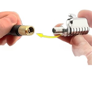 Quick Connect Tire Chuck Yellow Gold Fast <b>Inflate</b> For Compact <b>Car</b> Motorcycle - Product Image 3