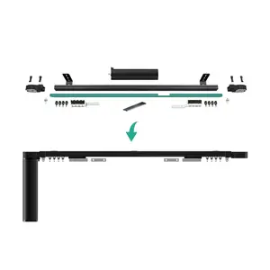 4.2 متر مجموعة الستائر ستارة مزودة بمحركات عدة التعبئة مع محرك الستائر و المسار الألومنيوم ويندوز الظل المسار كيت