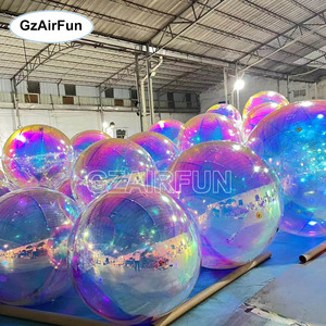 Prix de <span class=keywords><strong>gros</strong></span> Ballons gonflables géants métalliques brillants Big Advertising Inflatables Boule miroir décorative - Product Image 6