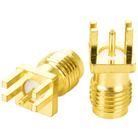 Los fabricantes de conectores suministran SMA-KE con espaciado de pines desplazado de 1.2 mm, rosca externa, orificio interior, todo de cobre chapado en oro.