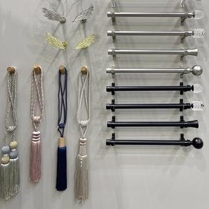 Tringles à rideaux télescopiques réglables sans perçage, avec boucle <span class=keywords><strong>en</strong></span> <span class=keywords><strong>fer</strong></span>, pour la Turquie - Product Image 6