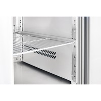 Table de préparation réfrigérée commerciale haut de gamme avec comptoir en granit massif et couvercle en verre transparent pour usage traiteur