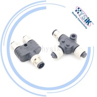 Conector Marino M12 en Ángulo de 90 Grados, Conector de 5 y 8 Pines para Montaje en Panel, para Sensor de Red
