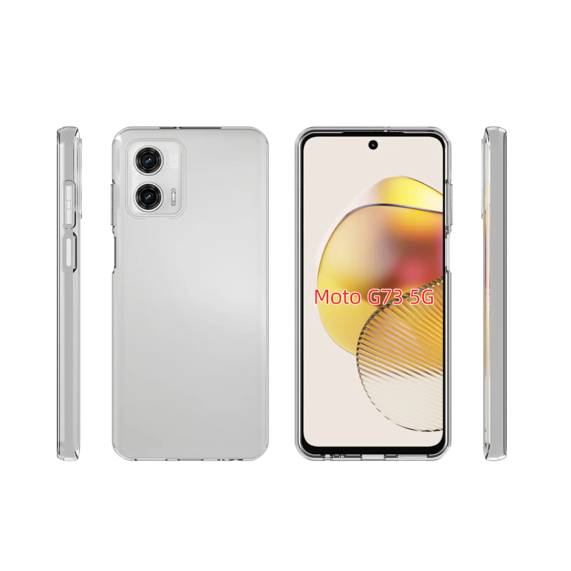 Ultra Thin Soft TPU Transparent Mobile Phone Case For Motorola MOTO G73 5G