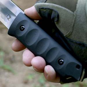 Couteau à lame fixe KIRISHIMA pour la survie en plein air, le camping et la chasse - Acier inoxydable avec manche G10, personnalisable OEM - Product Image 4