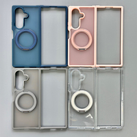 Funda Plegable Moderna JOYPORODO B486 con Soporte para Teléfono, para Samsung Z Flip Fold 8, Funda Transparente Resistente a Golpes para Motorola