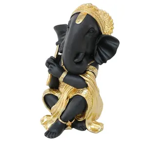 hot selling resin crafts indian Ganesh sculpture meditation home decor hindu god
