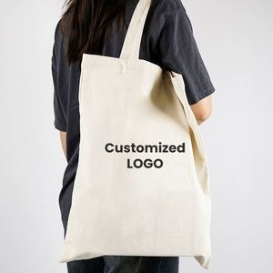 Most Popular Printed Eco Recyclable Reusable <b>Plain</b> Blank Calico Organic Cotton <b>Canvas</b> Shopping Tote Bag with Custom Logo - Product Image 4