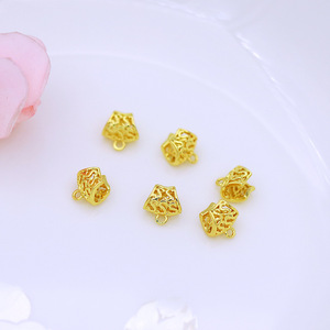 Cuentas tubulares huecas irregulares chapadas en oro de 18 quilates para la fabricación de pulseras, accesorios de joyería DIY 0068 - Product Image 5