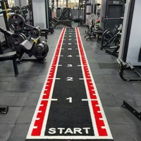 Césped Artificial Personalizado para Gimnasio, Césped Artificial Antideslizante de Alta Densidad para Entrenamiento en Interiores, Tamaño Personalizado, Logotipo Disponible