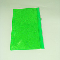 Protège-documents A6 transparent avec pochette zippée, 6 trous, en PVC, avec paillettes, pour classeur à feuilles mobiles, fermeture élastique