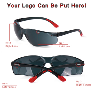 アイウェア作業用安全メガネ ANSI Z87規格適合 曇り止め・傷防止 クリアPCレンズ ハーフフレーム 壊れない 工業用保護メガネ - Product Image 2