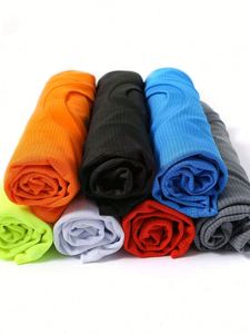 Design New Style Cooling Fabric Round-Neck Shirt Knitted Gym Wear T-Shirt Quick Dry Plain Men T-Shirts - Product Image 5