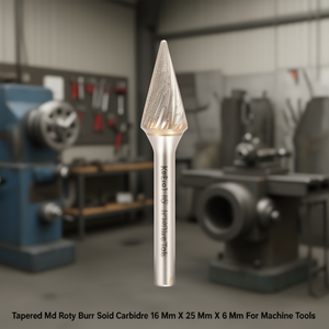 TTAKE Tapered Md Rotary Burr Solid Carbide 16 Mm X 25 Mm X 6 Mm For Machine <b>Tools</b> - Product Image 3