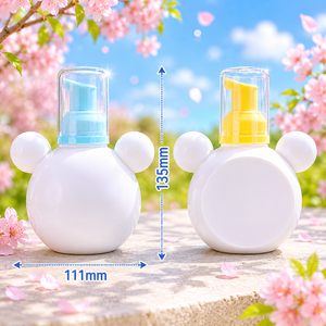 Nuevo Dispensador de Espuma Blanca para Baño de Bebés con Diseño de Dibujos Animados, Botella de Champú y Loción con Cuerpo de PP y Pulverizador - Product Image 1
