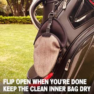 Golf Club Cleaner Ball Cleaning <b>Bag</b> Waterproof Golfer's Ultimate Green Clean Scrub Equipment Accessories Removable Clip - Product Image 6