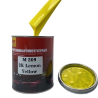 Peinture acrylique de finition automobile OEM à haute couvrance et longue durée, 2K, jaune citron, pour réparation de carrosserie, séchage rapide