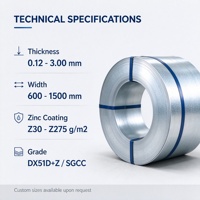 Bobine d'acier galvanisé à chaud de qualité Dx51D+Z, laminée à chaud, 0,35-2,5 mm, ASTM/GB, pour équipements de rayonnage et de stockage – Meilleures ventes
