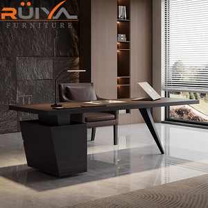 Escritorio de ordenador de madera maciza de gama alta de diseñador moderno de lujo italiano escritorios de oficina para uso doméstico y de oficina - Product Image 1