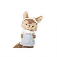 Peluche Adorable Petit Écureuil en Polyester avec Rembourrage en Coton PP, Hauteur 31cm-50cm, Coussin Doux pour l'Heure du Coucher