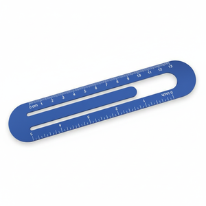 Règle en aluminium anodisé bleu, taille 30 cm - Product Image 2
