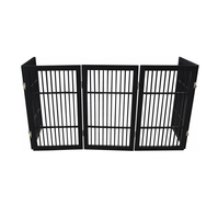Barrière pour chien robuste et durable, pliable, en bois d'acacia, clôture en bois portable, personnalisable