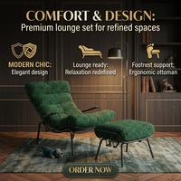 Chaise longue inclinable et berçante modulaire moderne en métal capitonnée – Canapé paresseux convertible pour chambre à coucher, mobilier de loisirs et de salle à manger