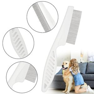 Peine de Acero Inoxidable para Mascotas (Perros y Gatos) - Elimina Nudos, Manchas de Lágrimas y Piojos, Diseño de Dientes Anchos y Densos, Limpieza y Aseo del Pelo de Mascotas - Product Image 1