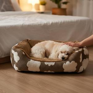 Cuccia per animali Yommy Cloud, morbida e accogliente, in cotone caldo, per cani e gatti, taglia media - Product Image 3