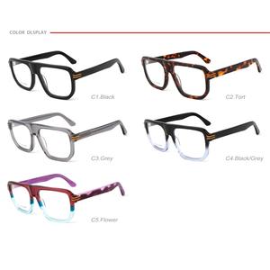 Óculos de Grau Unissex Vintage com Armação Óptica de Acetato e Bloqueio de Luz Azul - Product Image 6