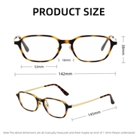 Gafas Ópticas Unisex con Marco Cuadrado Pequeño y Bloques de Color Retro, Diseño de Acetato Moderno para Todas las Formas de Rostro