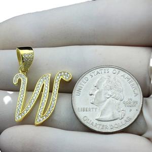 Colgante con Letra del Alfabeto, Colgante de Diamante Moissanite sin Cadena, Plata de Ley 925, Estilo Iced Out, Regalo de Cumpleaños, Colgante con Letra - Product Image 2