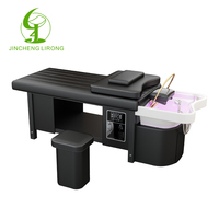 JINCHENG Mobilier de salon moderne multifonctionnel en céramique, lit de lavage de cheveux spa personnalisable avec bassin, table de massage thaïlandaise pour le lavage des cheveux en spa